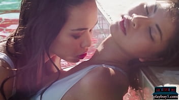 Preview 4 of Tan Dp - Exotic teens Chloe Rose and Estefania Pahe spin the bottle striptease