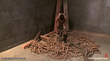 Preview 1 of Shopie Busty - Ebony slave gets bondage and training