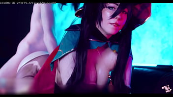 Preview 3 of Breastfeeding Midget - Astrologer Mona Genshin impact sucks for mora! - MollyRedWolf