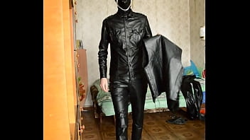 Preview 1 of Malay Solo Cam - trying on leather coat