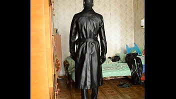 Preview 4 of Malay Solo Cam - trying on leather coat