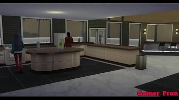 Preview 1 of Kitty Leaa - Episodio 4 fue hablar con su madrastra hinata y ella le dice que quiere provar su polla ay comienza a follar como a ella le gusta le dan por ese culo grande mientra los pechos revotan
