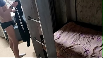 Preview 3 of Indian Singh Girl Sex - Guy in adidas jerking off in an empty hostel room