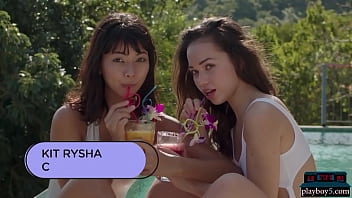 Preview 1 of Femme Xxx - Asian teen girlfriends Kit Rysha and Cara Pin lesbian softcore porn
