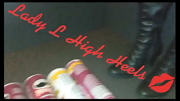 Preview 4 of Www Srilankaxxxx - Sexy Lady L crush can with black boots {video short version)