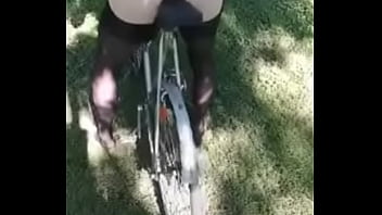 Preview 3 of Hotel Balcony Nude Dare - Anal Bicycle Ride