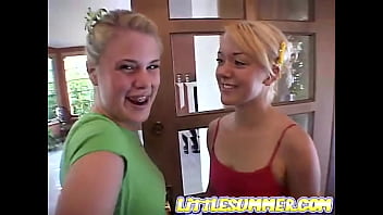 Preview 1 of Hdtj 31 - Amateur teen lesbians get hot and heavy - Little Summer