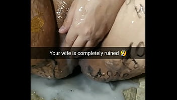 Preview 4 of Kayley Kouko - POV: Your big boobed fertile wife after all night creampie gangbang get pregnant for sure! - Cuckold Captions Roleplay - Milky Mari