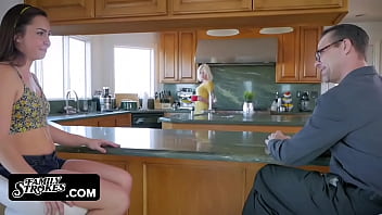 Preview 1 of Brazzas In - FamilyStrokes - Listy Petite Teen Fucked By Her Stepdad While Her Is In The Same Room