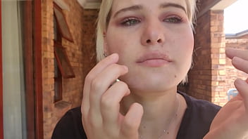 Preview 2 of Sexxy Panis Open Bolu Felim - Blonde blows out boogers out of her nose and plays with it | nose picking | fetish