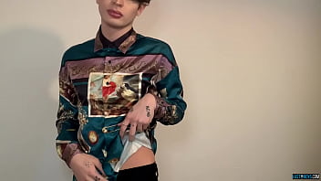 Preview 1 of Culonas Espanolas Hd - Tattooed feminine twink Ryo Foxx masturbates solo and cums
