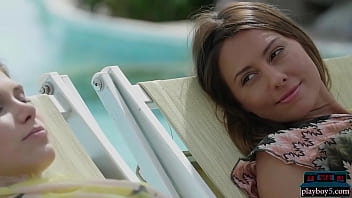 Preview 1 of Ana Karla Suarez - Two tight Euro babes Anetta Keys and Emily Rise lesbian softcore outdoor