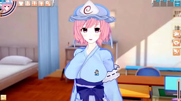 Preview 1 of Japanes Download - 【エロゲーコイカツ！】東方 西行寺幽々子におっぱい揉みまくりH！3DCG巨乳アニメ動画(東方プロジェクト)【ヘンタイゲーム】
