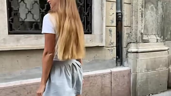 Preview 2 of Sasha Red - Lovense Lush Control of my Stepsister in Public Place! People Catch us on the Street!!!