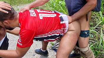 Preview 3 of Sunny Liyonxxx Video Hd 2017 - Depois do futebol entrei no mato com os parceiros e me comeram igual fodem suas esposas.- FULL RED