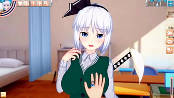 Preview 1 of Girl Noose Hanging Death - 【エロゲーコイカツ！】東方 魂魄妖夢におっぱい揉みまくりH！3DCG巨乳アニメ動画(東方プロジェクト)【ヘンタイゲーム】