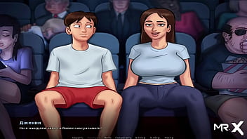 Preview 2 of Beautiful Ass Fucking Vids - SummertimeSaga - Pussy Caressing at the Cinema in a Public Place E3 #22