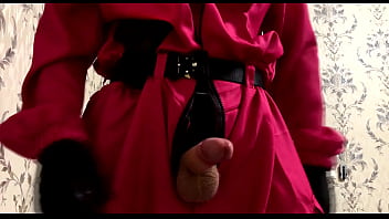 Preview 4 of Delta Vhite - The robber from the &quot_PAPER HOUSE&quot_ found a worker and cums on his face / Dirty Russian conversations / La Casa De Papel