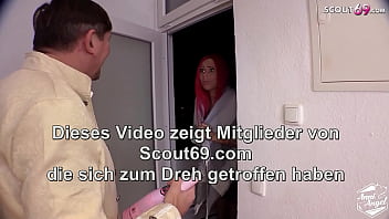Preview 1 of Ebony Porn Sex Videos - Alter Sack verf&uuml_hrt junge rothaarige Nachbarin zum Sex nach Missgeschick