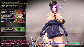 Preview 2 of Sunny Leone Sexxx Video - Karryn&#039_s Prison [PornPlay Hentai game] Ep.16 lizardman obssessed with stripclub get a hot handjob