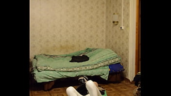 Preview 2 of Porn Mobi - guy&#039_s gymnastics in white leggings and jerking off at the end