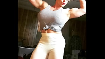 Preview 3 of Captain - Sexy Muscle Girl Brandi Mae Akers posing and flexing