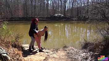 Preview 2 of Son Angry Sister Hard - Fucking this BBW at Lake Michigan