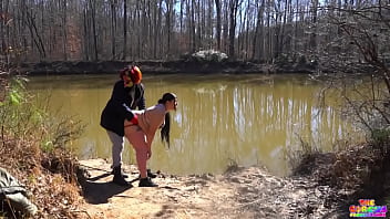 Preview 1 of Son Angry Sister Hard - Fucking this BBW at Lake Michigan