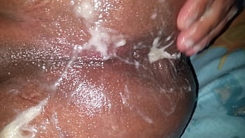 Preview 2 of Beeg Brgin - Big fat toy gaping n straching my ay ass