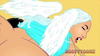 Preview 2 of Skeeping Daughter - Thick ass pawg Angel Divine interracial anal sex cartoon