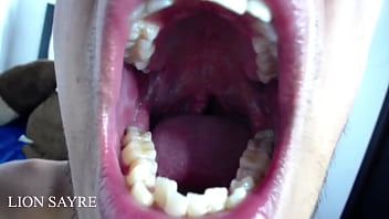 Preview 2 of Sisyet And Brother Fucking - Opening the mouth very wide until the uvula