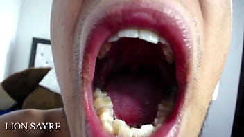 Preview 3 of Sisyet And Brother Fucking - Opening the mouth very wide until the uvula