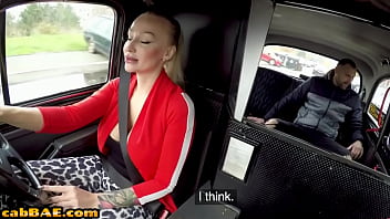 Preview 2 of Alie Hajei - European cabbie sucking and riding passengers hard dick