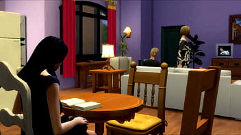 Preview 1 of Lezo Cutie - SIMS 4: Girl&#039_s Night - a Friends Parody