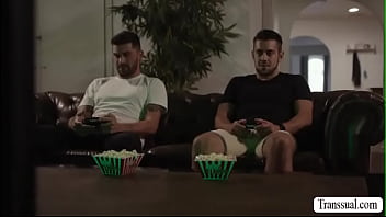 Preview 1 of Gafnap Xnxx - Slut shemale analed by stepbros friend