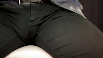 Preview 4 of Sareey Sex - Cam under the table in the Office his cock bulge...