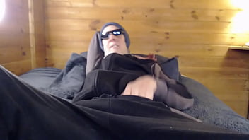 Preview 1 of Dad Go Out Son And Mom Sexvideo - Foreskin play with big uncut cock and wanking with close up of oozing cum shot