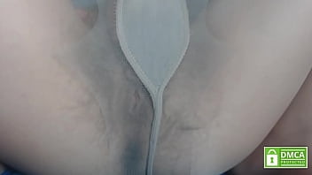 Preview 4 of Dad Fuck Daughter In Late Night - Playing with hairy pussy under sheer pantyhose