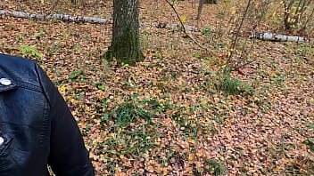 Preview 1 of Raped Cutie - Caught while jerking me Off! Risky public handjob by cute teen in forest - Nata Sweet