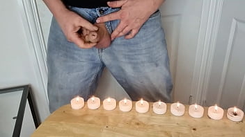 Preview 1 of Sneha Boobs - Penis Candle Flame Challenge: Challenger PoleCBT