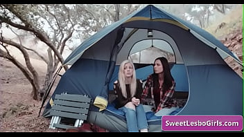Preview 3 of Free 3gb Ana - Lovely teen lesbian babes Aiden Ashley,  Abigail Mac kissing tender while camping