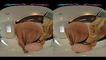 Preview 2 of Hot Mom Torrent - Curvy big tit blonde MILF teasing her stepson in VR