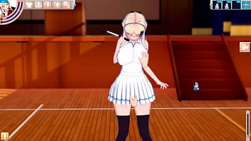 Preview 1 of Bigcilti - 【エロゲーコイカツ！】】爆乳高飛車jk「姫菜(オリキャラ)」のおっぱい揉みまくりH！(巨乳アニメ3DCG動画【ヘンタイゲーム】)