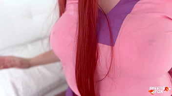 Preview 1 of Forced Bleeding - Busty Hottie Cosplay Holo from Wolf and Spice and Masturbates Wet Pussy with Dildo till Incredible Orgasm