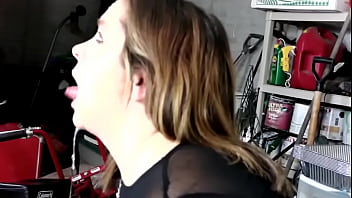 Preview 4 of Cock Anal Fetish - Sexy BBW Face Fucked in a Garage