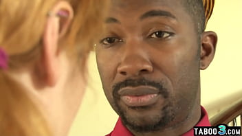 Preview 2 of Forsely Sex - Big boobed redhead teen Lauren Phillips calming down her BBC stepdad