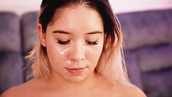 Preview 1 of Shop Stolen - Horny blonde seduces you with her chubby naked body right after her boyfriend filled her face with cum