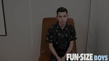 Preview 1 of Nun Gagbang - FunSizeBoys - Morning sex between tall daddy and beautiful bottom twink