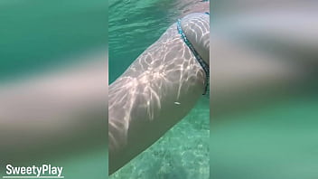 Preview 1 of Femdon Spitting - Multiple creampie underwater cum inside
