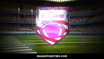 Preview 1 of Reayal Force Rape Jungle Bangla - Sexy Supersluts Spread Their Pussies During Superbowl Party